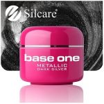 metallic 8 Dark Silver base one żel kolorowy gel kolor SILCARE 5 g
